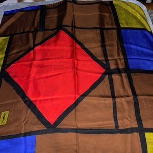 Preloved Yves Saint Laurent scarf excellent condition 34X34 inches